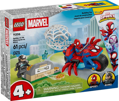 LEGO La Moto di Spidey contro Rhino set 11206 Marvel Spidey e i suoi amici 61 pz