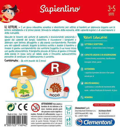 LE LETTERE Clementoni Sapientino Bambini 3 anni Imparare divertendosi Lettere
