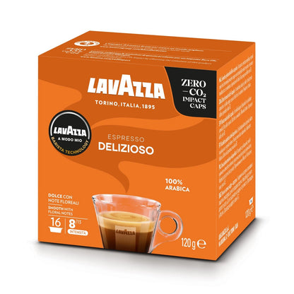 Lavazza Capsule A Modo Mio Espresso Delizioso 100% Arabica - Confezione da 16 Capsule (120g)