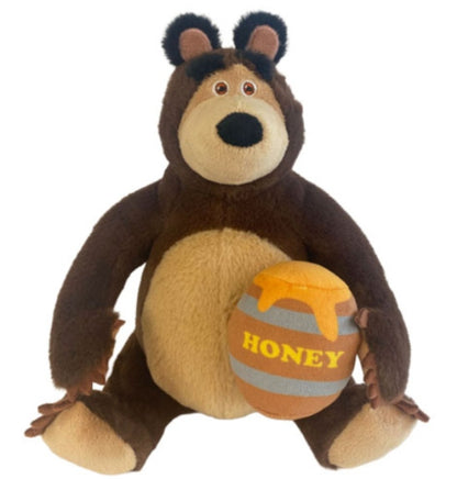 Masha e Orso Peluche 45 cm - L'Orso con Vaso di Miele Peluche