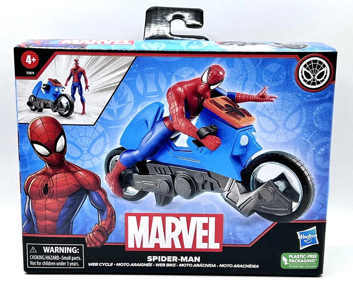 Spider-Man Web Cycle Moto con Action Figure - Hasbro