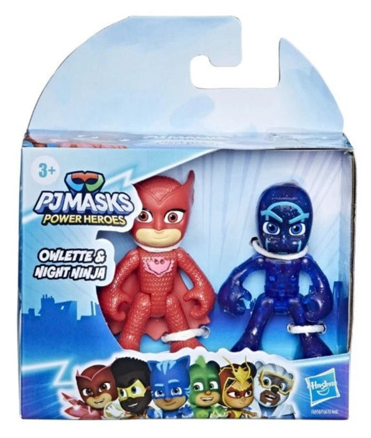 PJ Masks Power Heroes Owlette & Night Ninja - Set 2 Action Figure Hasbro