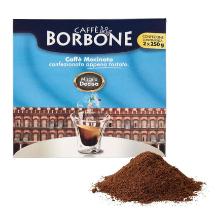 Borbone Miscela Decisa Caffè Macinato per Moka - Confezione Convenienza 2 x 250g (500g)