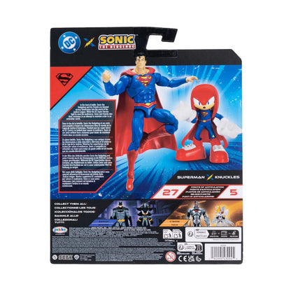 Sonic The Hedgehog Crossover x DC Action Figure Set - Superman & Knuckles (Jakks Pacific)