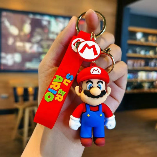Super Mario - Portachiavi in Silicone 3D con Ciondolo