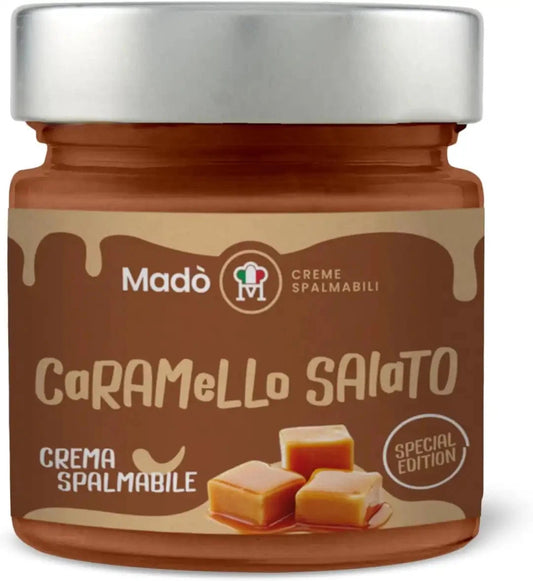 Madò - Crema Spalmabile al Caramello Salato 200 gr in Vasetto di Vetro