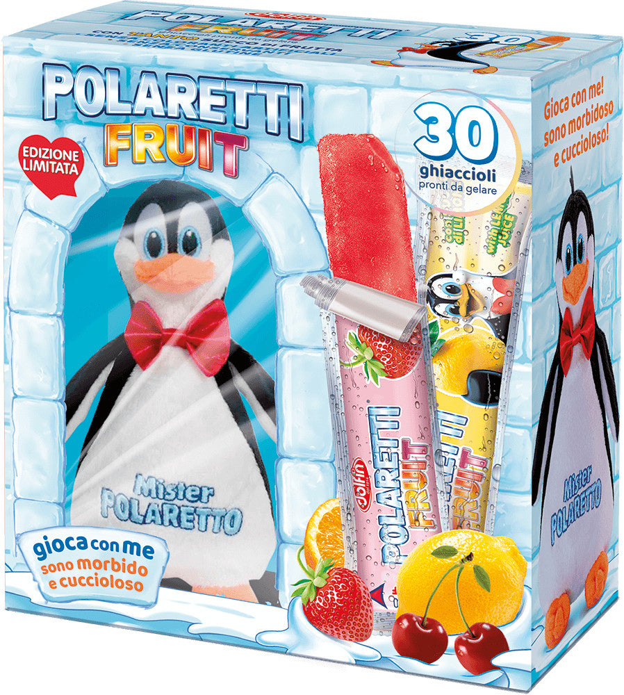 Polaretti Ghiaccioli Frutta 30 pz con PELUCHE Senza Glutine Dolfin