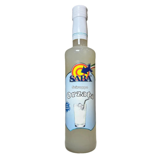 Orzata Saba 500 ml Bottiglia di Sciroppo Orzata in Vetro 50 cl