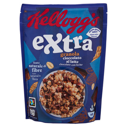 Kellogg's Extra Granola - Cioccolato al Latte (Confezione 375g) Cereali Fibre