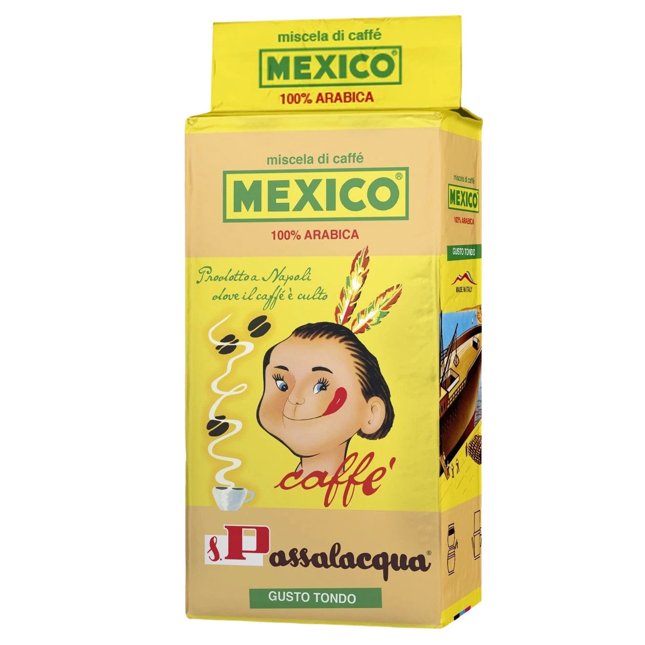 Passalacqua Mexico Caffè Macinato - Confezione Sottovuoto da 250g (100% Arabica)