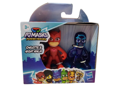 PJ Masks Power Heroes Owlette & Night Ninja - Set 2 Action Figure Hasbro