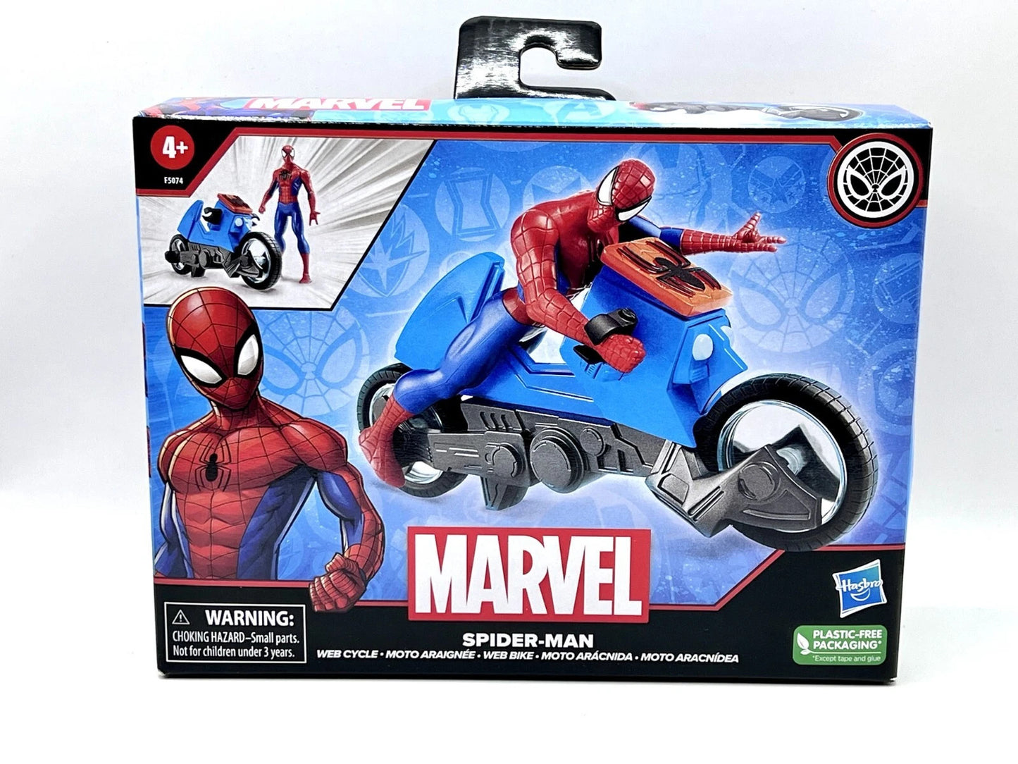 Spider-Man Web Cycle Moto con Action Figure - Hasbro