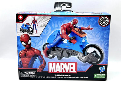Spider-Man Web Cycle Moto con Action Figure - Hasbro