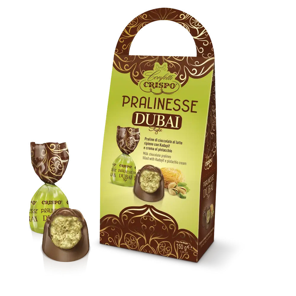 Confetti Crispo - Pralinesse Dubai 150 g Style Praline di Cioccolato Pistacchio