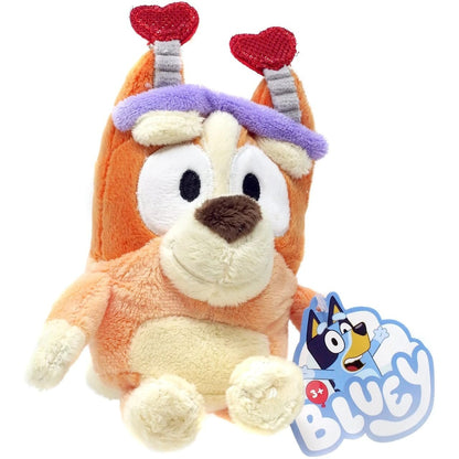 Bluey - Peluche Ufficiale Edizione Speciale con Cerchietto Cuori 19 cm Morbido