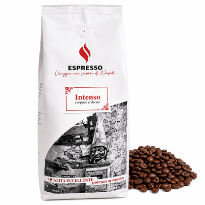 Caffè in Grani ESPRESSO "Viaggia nei Sapori di Napoli" - Miscela Intenso Corposo e Deciso 1 kg