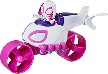 Spidey Ghost-Spider Transformable Vehicle 2 in 1 con Action Figure - Spidey and His Amazing Friends (Hasbro)