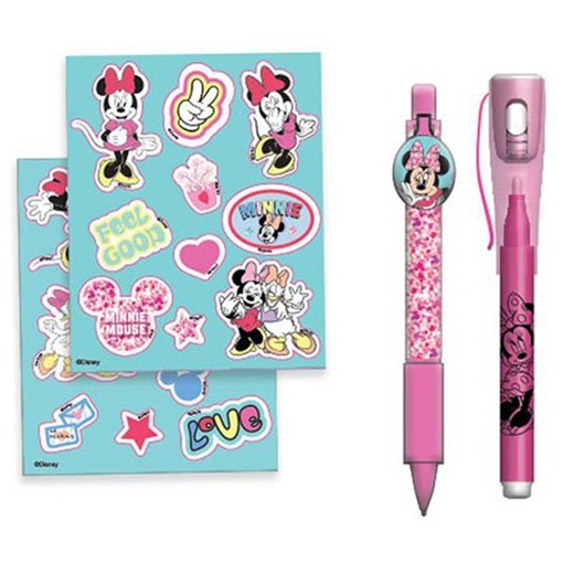 Disney Minnie Mouse - Set Diario Segreto con Lucchetto e Penna UV (Set Canceller