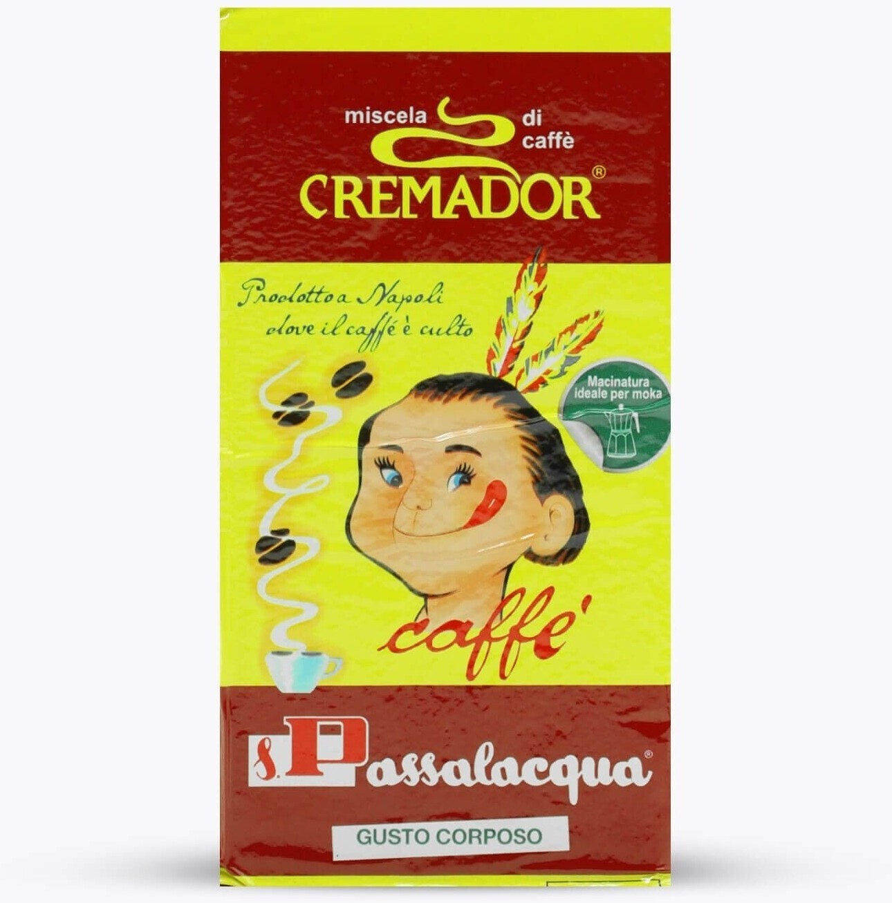 Passalacqua Cremador Caffè Macinato - Confezione Sottovuoto da 250g (Gusto Corposo)