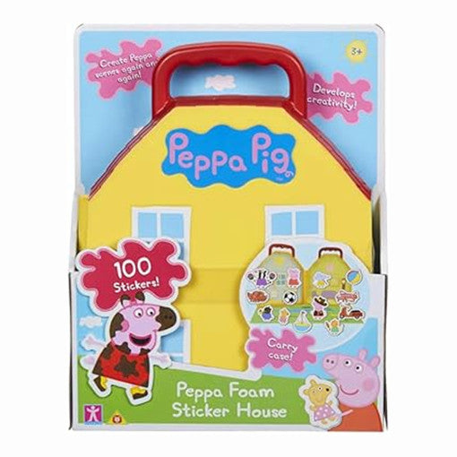 PEPPA PIG STICKERS House 100 Stikers disegnare creativo Casa Originale Portatile