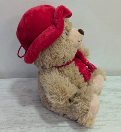 Peluche Teddy Orsetto 25cm con Cappello e Sciarpa Ti Amo