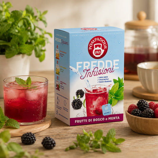 Pompadour Fredde Infusioni Frutti di Bosco e Menta - Per Infuso Freddo Aromatizzato