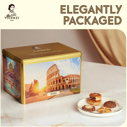 Matilde Vicenzi – Roma Specialità in Latta 907 g – Assortimento Biscotti Italiani