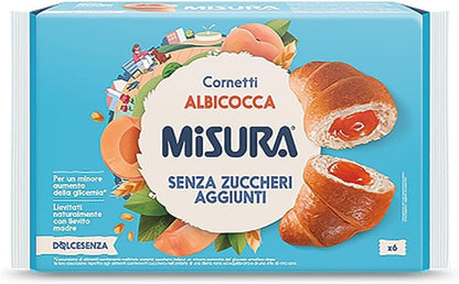 Misura Privolat Cornetti Albicocca Senza Zuccheri Agg 1 Confezione da 6 cornetti