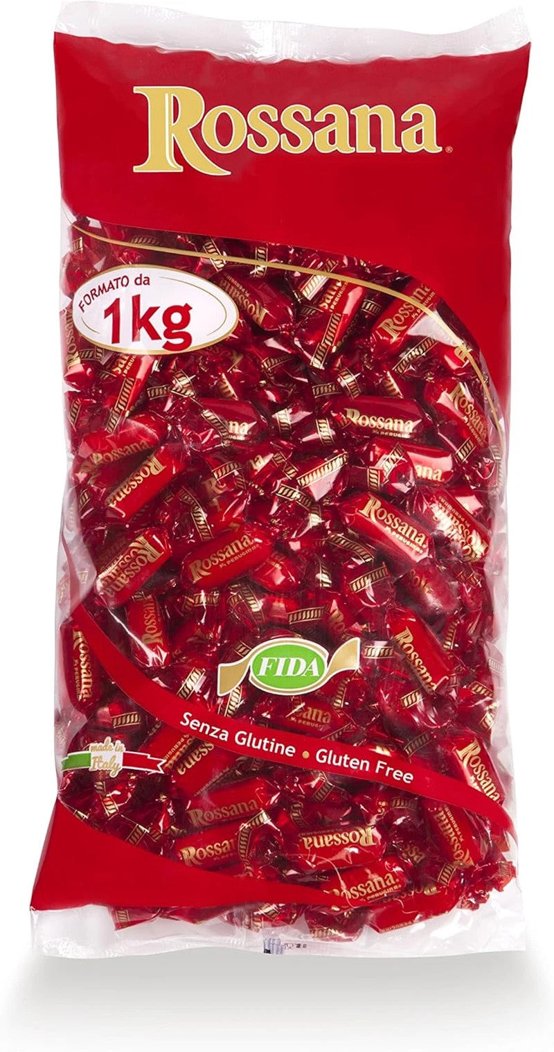 Caramelle Rossana Originale Fida - Busta Scorta 1 Kg Caramelle Ripiene Senza Glutine