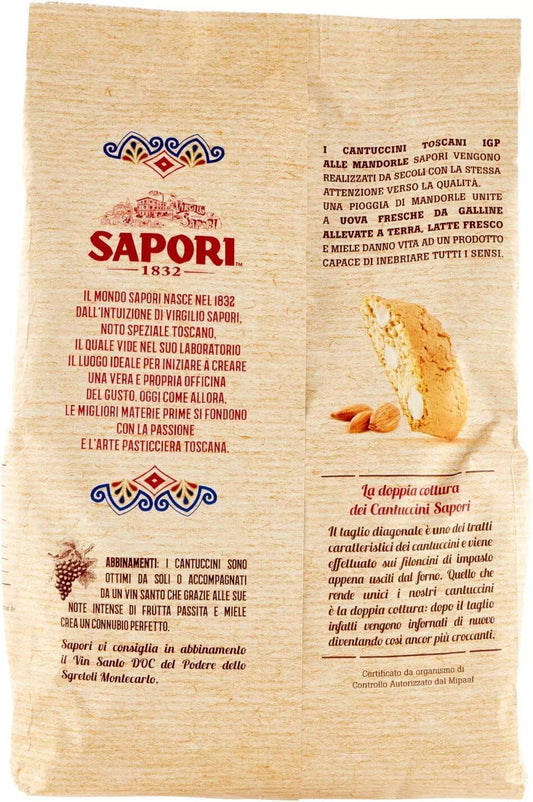 Cantuccini Sapori 1832 - Cantuccini Toscani IGP alle Mandorle (Formato 600g)