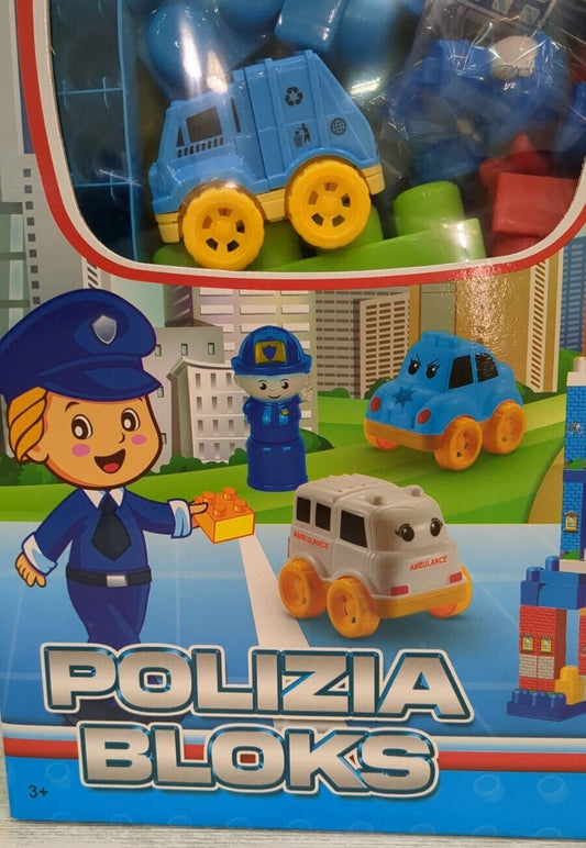 Costruzioni City Builders Bloks - Set Costruzioni con Mattoncini e Veicoli per Bambini