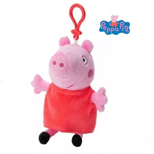 Peppa Pig Peluche Clip - Portachiavi Morbido Rosso