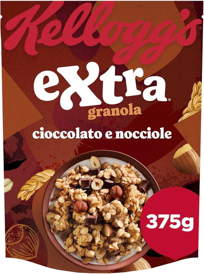 Kellogg’s Extra Granola Cioccolato e Nocciole - Cereali Croccanti con Cioccolato
