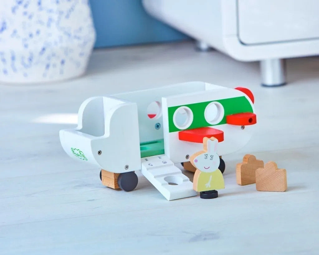 Peppa Pig Aeroplano di Legno - Giocattolo FSC con Personaggio
