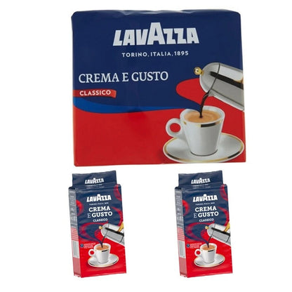 Lavazza Crema e Gusto Classico Caffè Macinato per Macchina Espresso - Confezione Bipack 2x250g (500g)