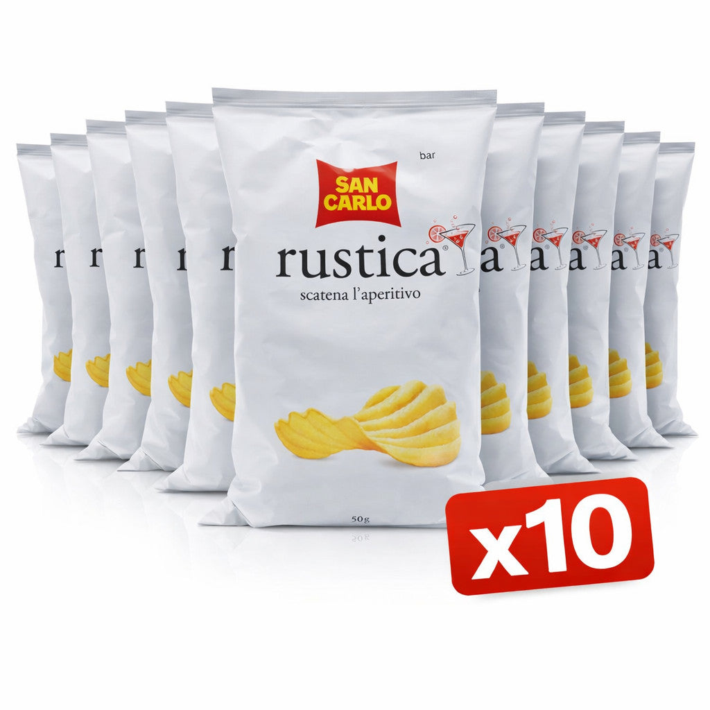 San Carlo Rustica 10 Confezioni 50g Patatine
