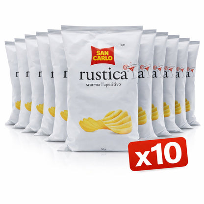 San Carlo Rustica 10 Confezioni 50g Patatine