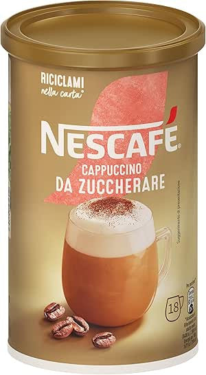 Nescafé Cappuccino Da Zuccherare Solubile in Barattolo - 18 Tazze