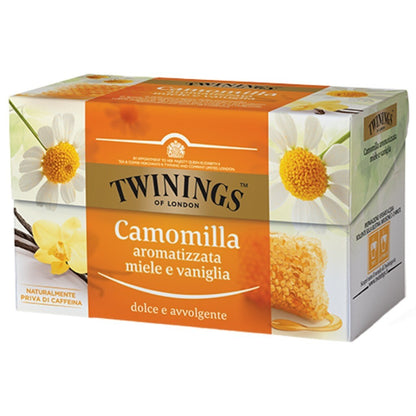 Twinings Camomilla Aromatizzata Miele e Vaniglia - Infuso Naturale