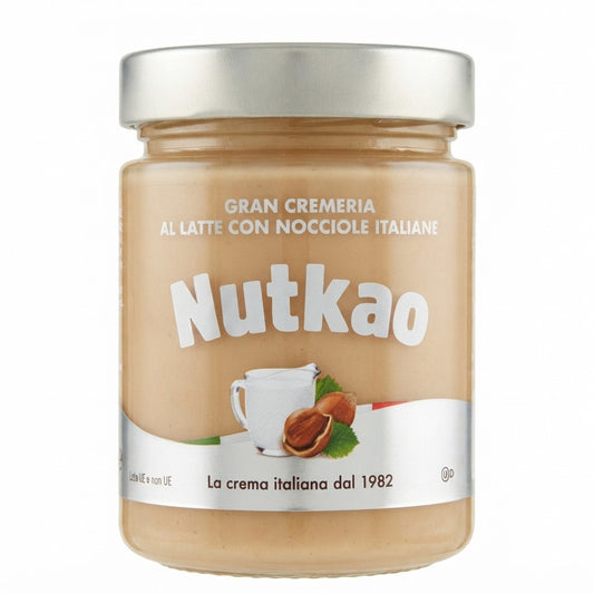 Nutkao Gran Cremeria Latte con Nocciole Italiane Pasticceria Vasetto 350 gr