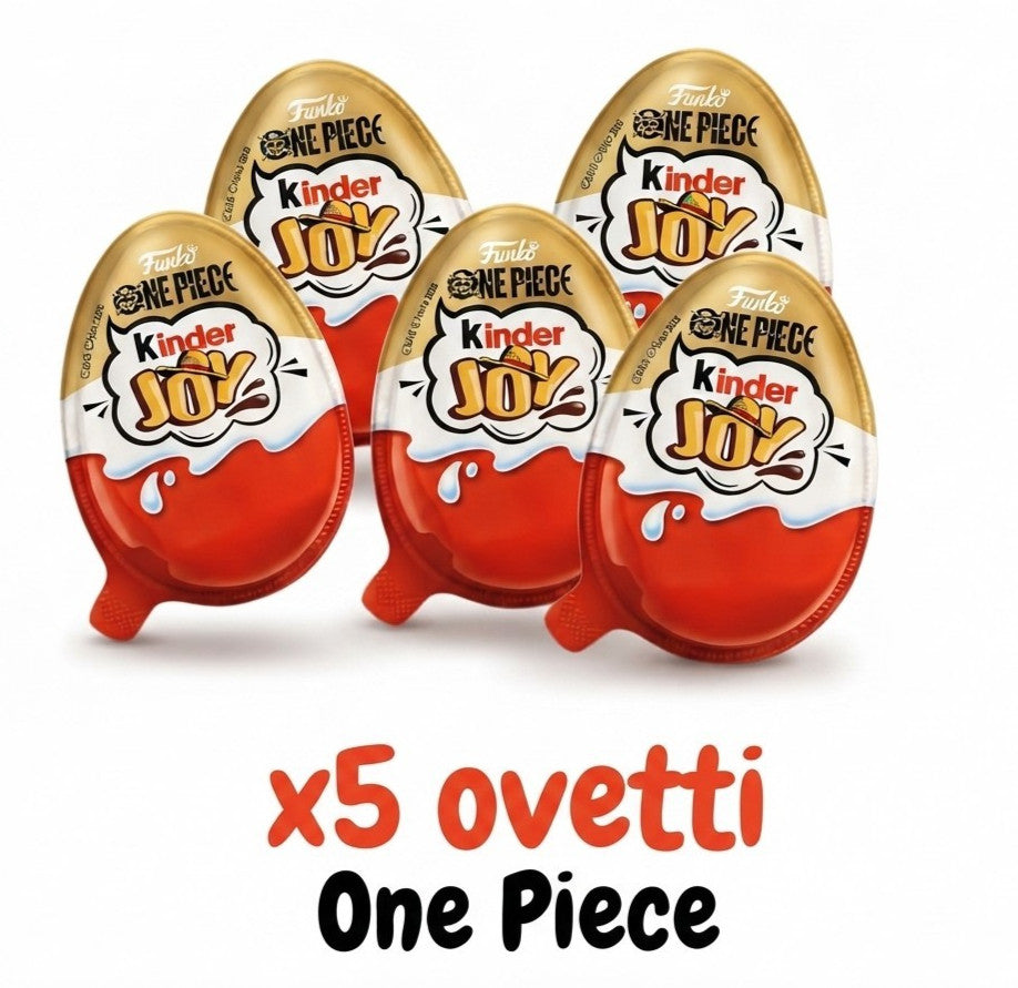 One Piece Kinder Joy  Funko POP! 5 ovetti Edizione Limitata Netflix Sorpresa 60g