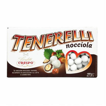 Confetti Crispo Tenerelli Nocciola e Cioccolato al Latte Bianchi - Confezione 1 kg