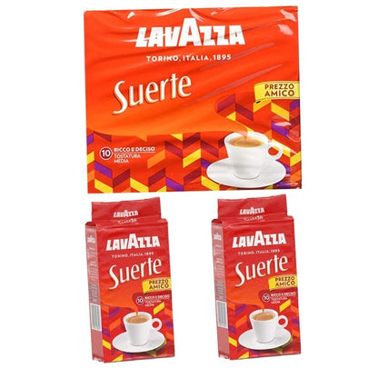 Lavazza Suerte Caffè Macinato per Moka - Confezione Sottovuoto