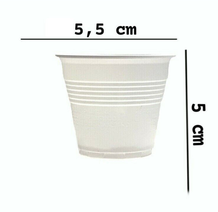 Bicchieri Monouso in Plastica Bianca 80 cc - Confezione da 1000 Pezzi (Made in Italy)