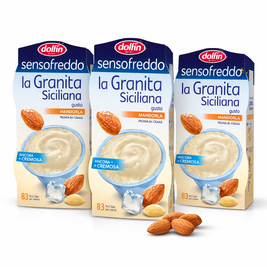 Granita Mandorla Dolfin 3 confezioni Siciliana Senza Glutine 6 Granite Almond