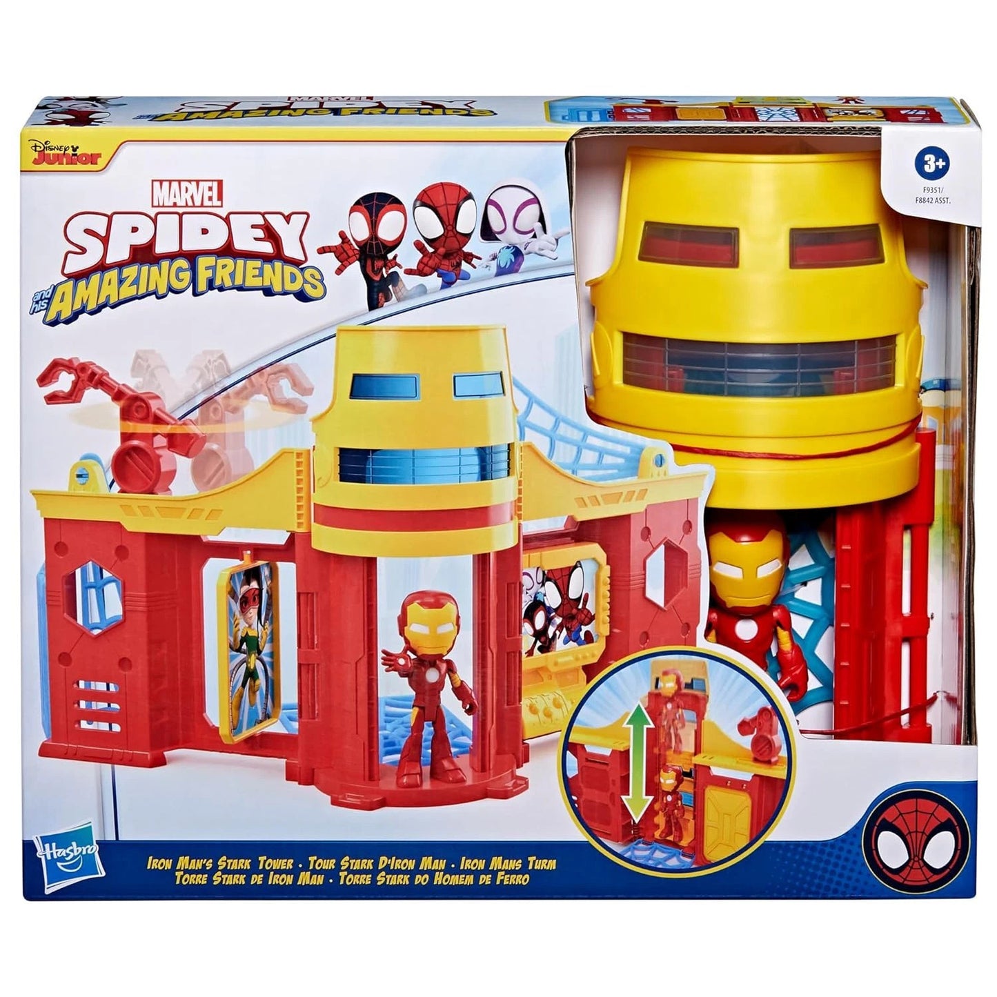 Iron Man's Stark Tower Playset con Action Figure - Spidey and His Amazing Friends (Hasbro)