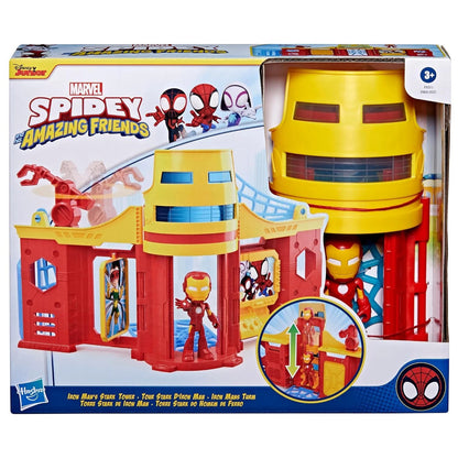 Iron Man's Stark Tower Playset con Action Figure - Spidey and His Amazing Friends (Hasbro)