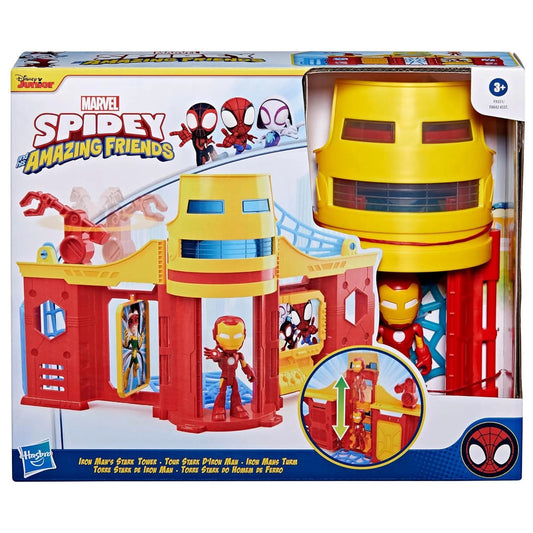 Iron Man's Stark Tower Playset con Action Figure - Spidey and His Amazing Friends (Hasbro)