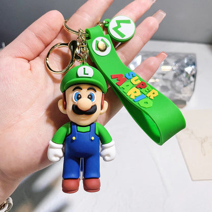 Super Mario Luigi - Portachiavi in Silicone 3D con Ciondolo