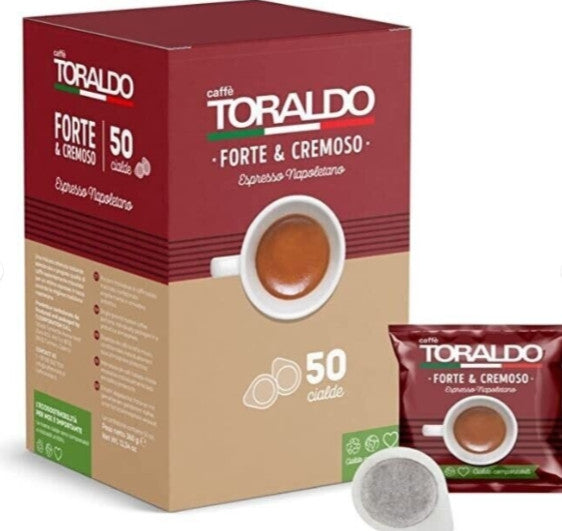 Toraldo Forte & Cremoso Cialde Caffè  - Confezione da 50 Cialde ESE 44mm